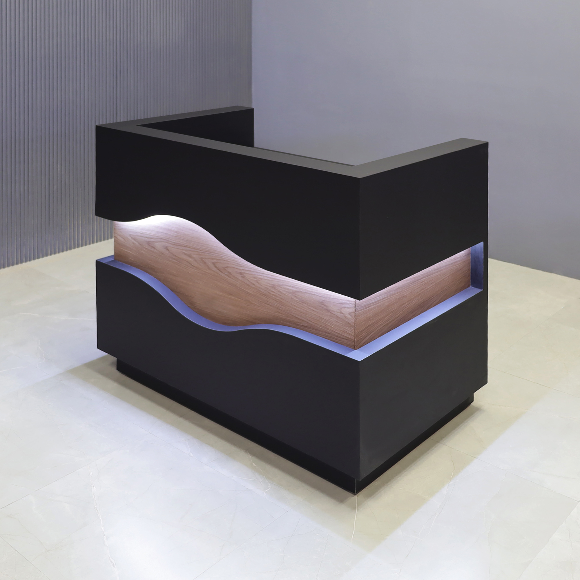 Wave Restaurant Podium & Host Custom Desk