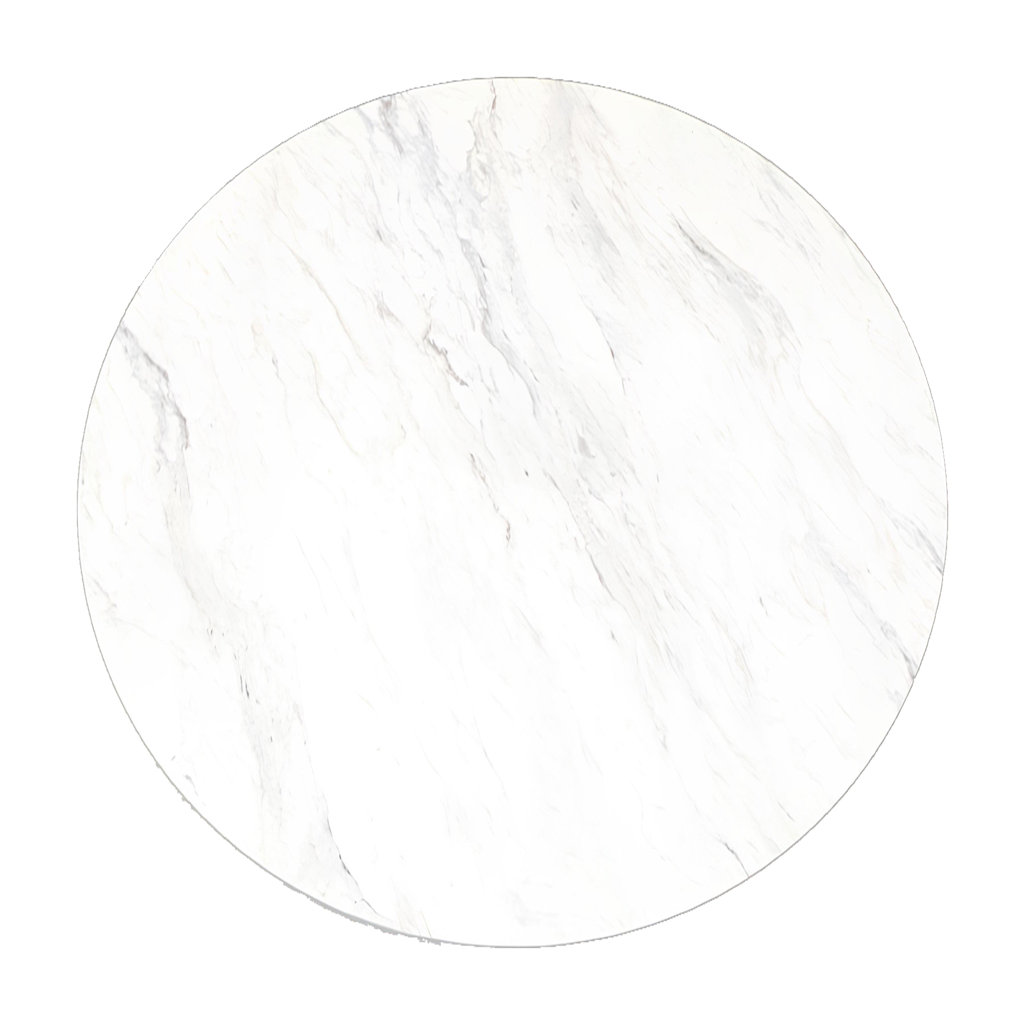  Restaurant Table Calcutta Blanc Engineered Surface - Round Top